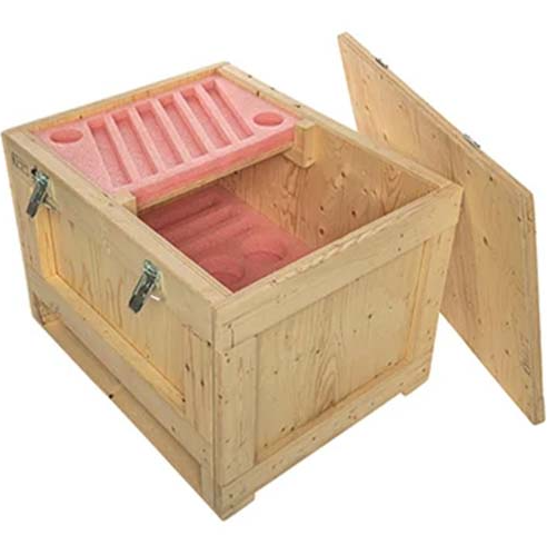 Wooden crates provide rigid protection